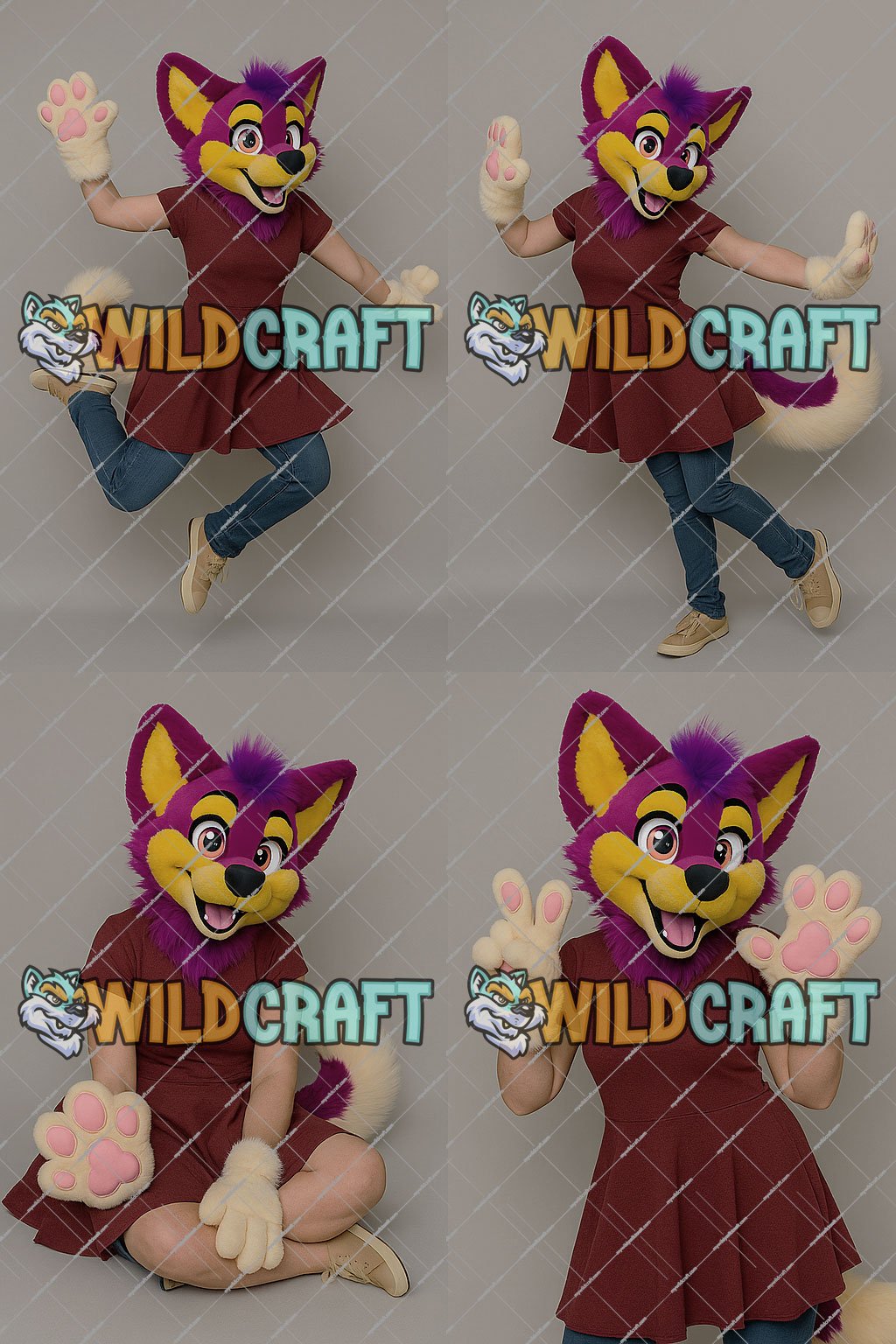 Gallery thumbnail 2: Partial Fursuit Commissioned Fox Inspired Cutie Multiple Pose Pictures