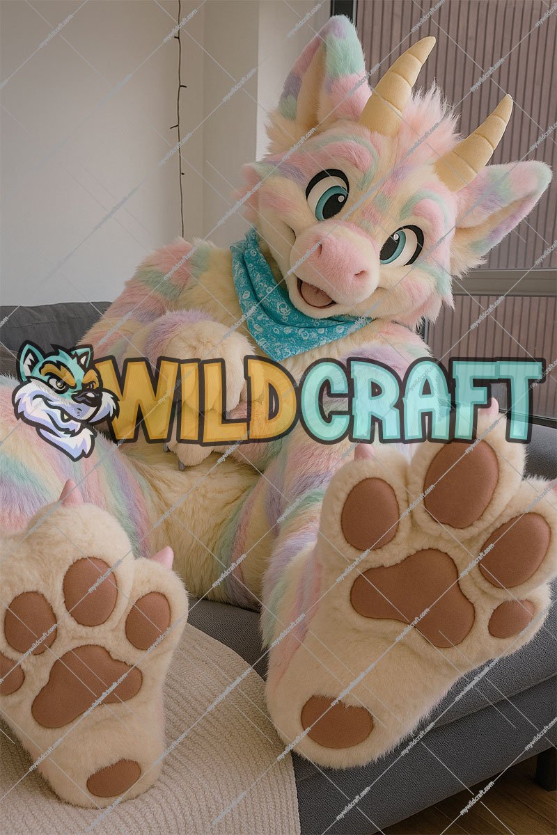 Cute Wild Hybrid Dragon Cat Plantigrade Fursuit