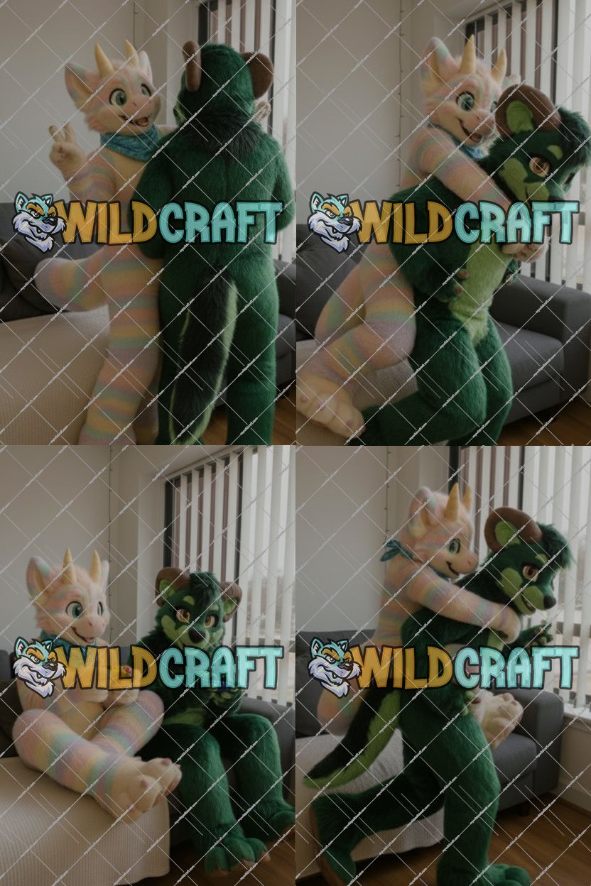 Gallery thumbnail 3: Cute Wild Hybrid Dragon Cat Plantigrade Fursuit Multiple Positions