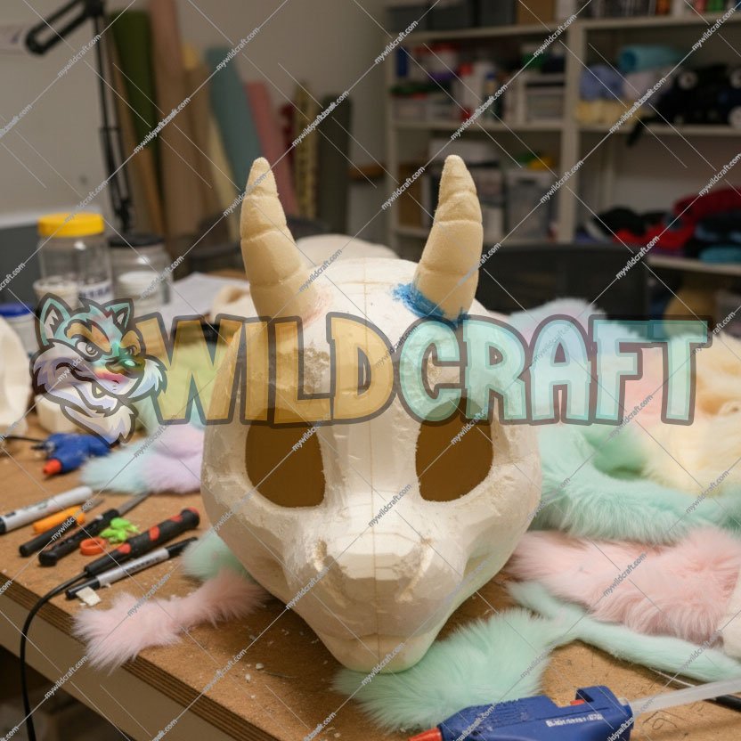 Gallery thumbnail 5: Cute Wild Hybrid Dragon Cat Plantigrade Fursuit Foam Based Head